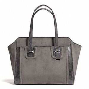 Coach Taylor Suede Alexis Carryall Tote Purse Bag Outlet F25301